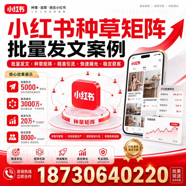 绵阳小红书种草矩阵批量发文案例